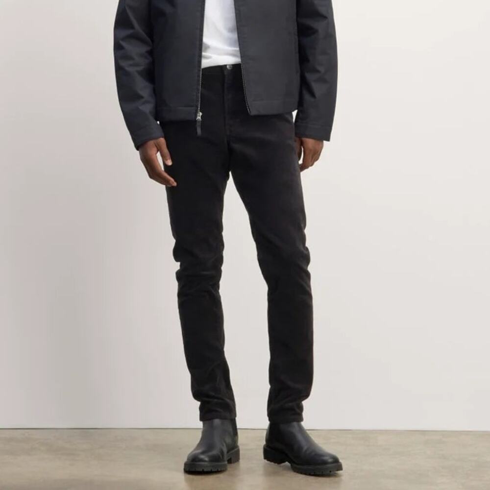 NWT Everlane 5-Pocket Corduroy Pants Slim Fit Tapered Leg Black Men Size 40 x 30